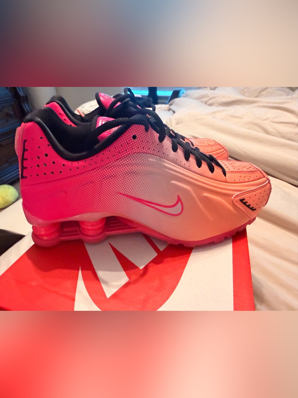 Nike Women’s Pink Gradient Shox Sneakers